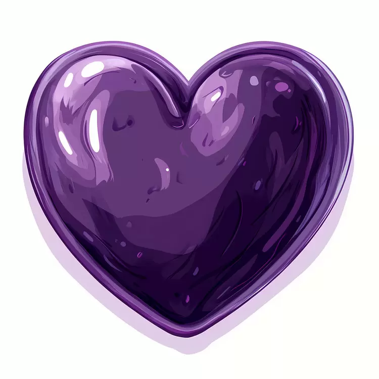 glassLike colorful oval shape pliable heart