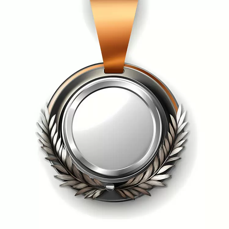silver medal gleamingly shining gleamingness