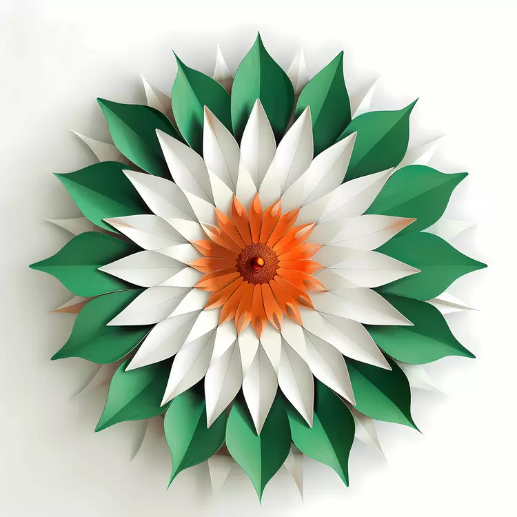 Floral art Indian Independence Day Paper creation Artwork Paper petals