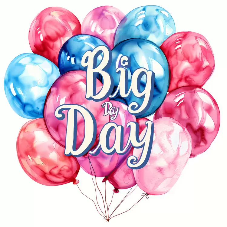 party big day colorful watercolor