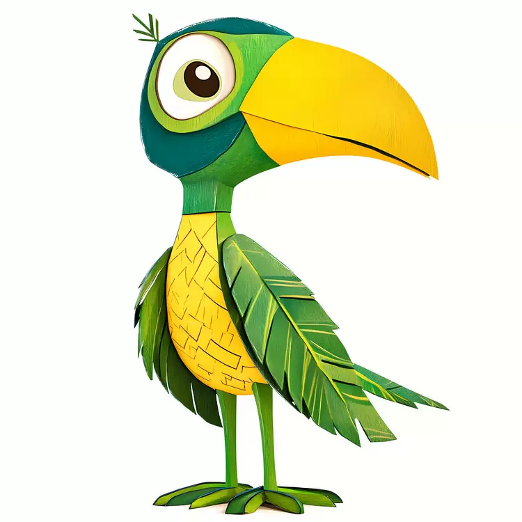 green wings yellow blue animal