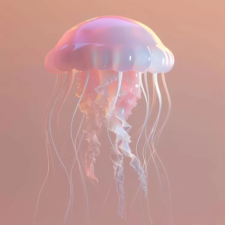 pink jellyfish delicate fluid ethereal
