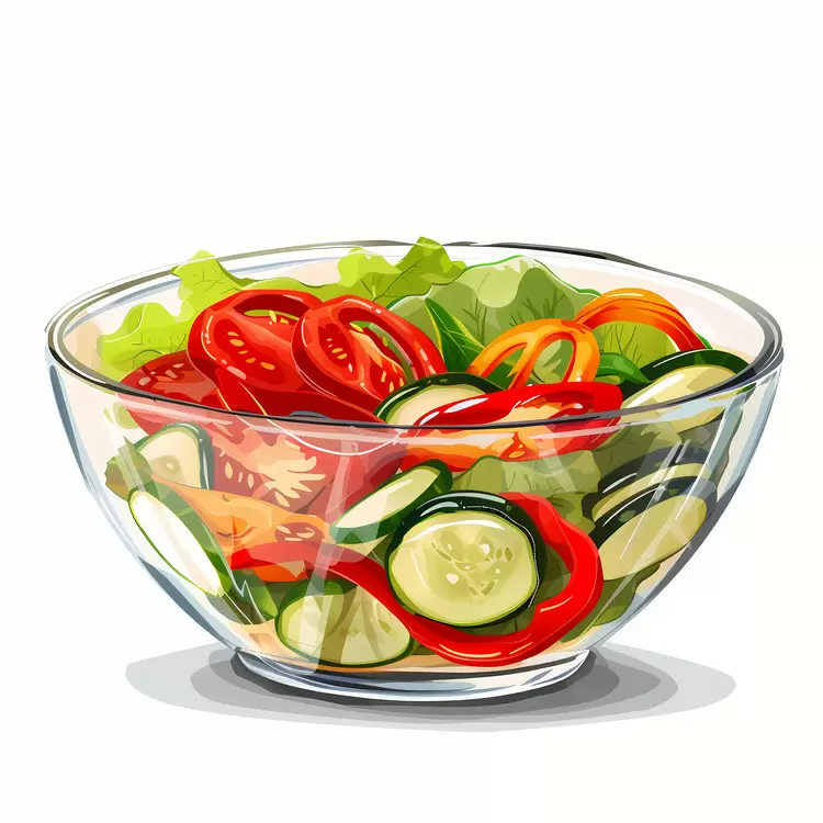 sliced cucumbers sliced carrots sliced tomatoes sliced peppers sliced onions