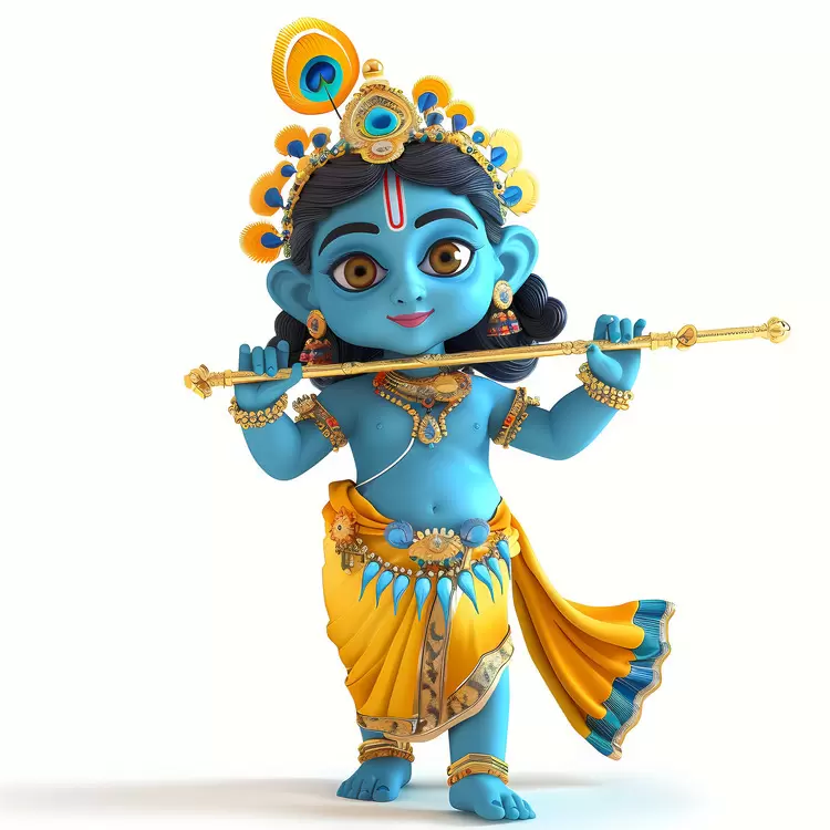 hindu mythology hindu god shri krishna blue figure child