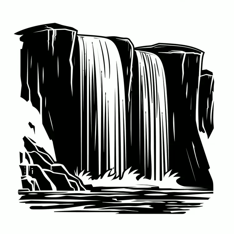 imposing summer theme majestic waterfall grandiose