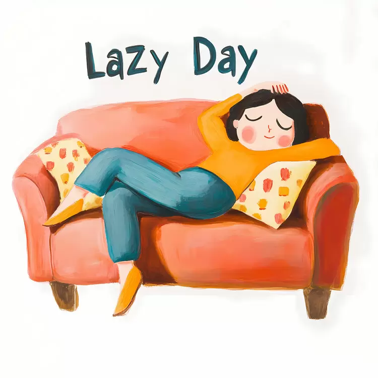 dozing relaxation lounging on a couch Lazy Day
