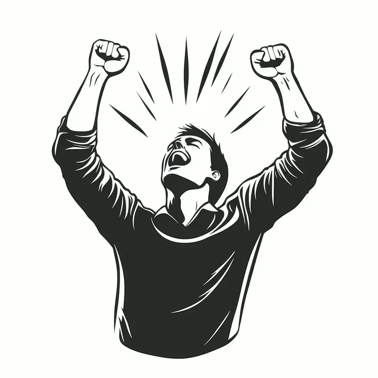 celebrating exhilaration rapture winning elation