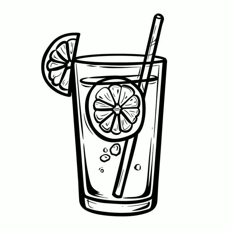 glass beverage summer theme drink vector