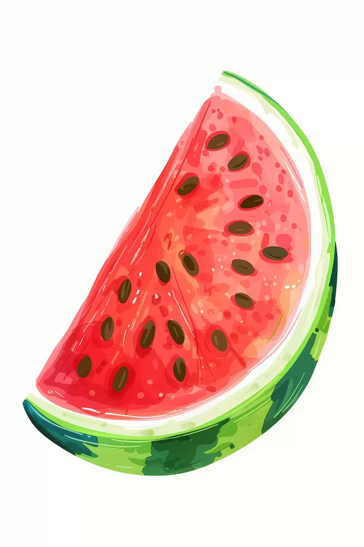 Red and green Fruit Watermelon slice Healthy food