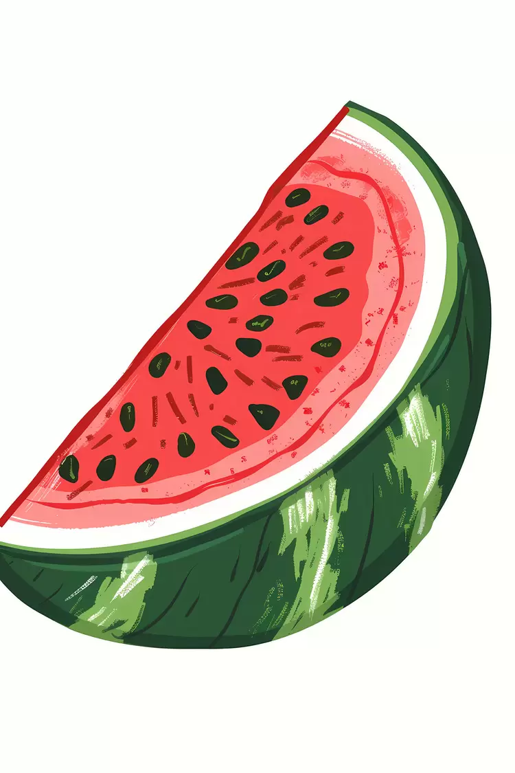 Red Green Juicy Fleshy Watermelon