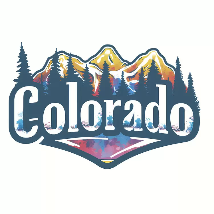 Colorful Landscape Watercolor Colorado Mountainside