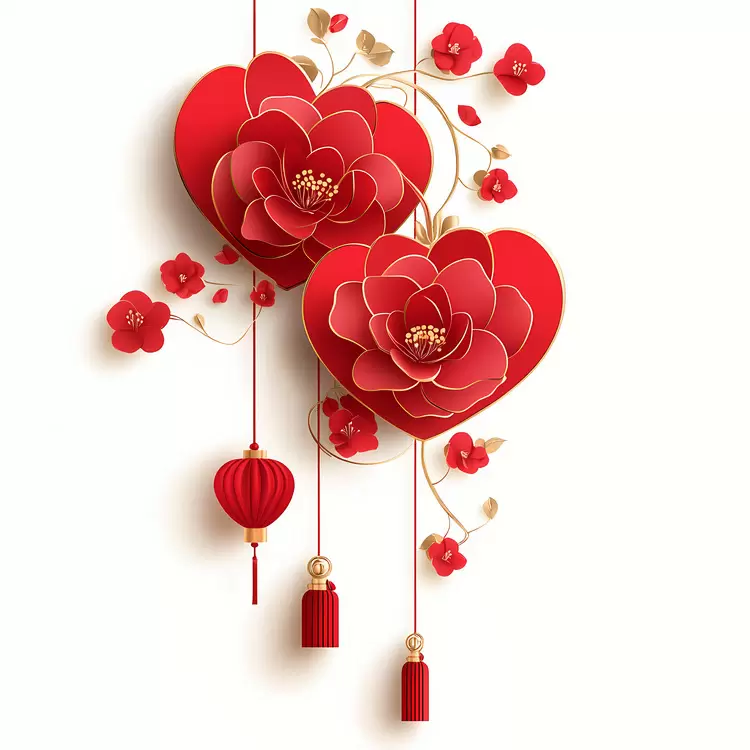 chinese new year folded flowers Chinese Valentines Day chinese decorations traditional art