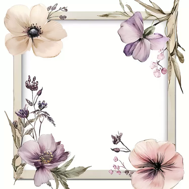 natural floral watercolor elegant pastel