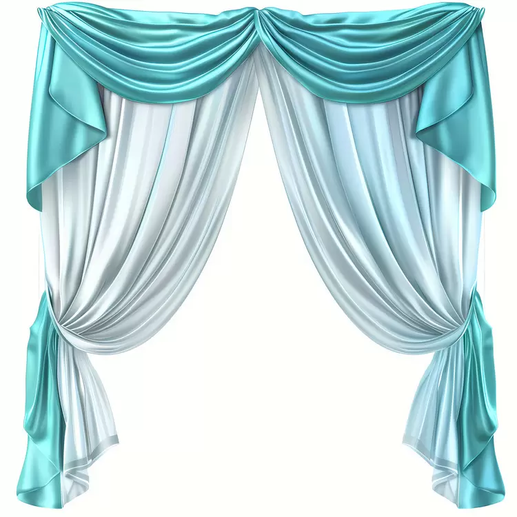 blue Curtains window treatment drapes Sheer