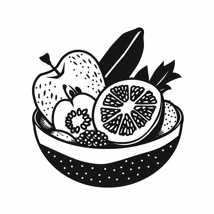 vector illustration black and white printable summer theme