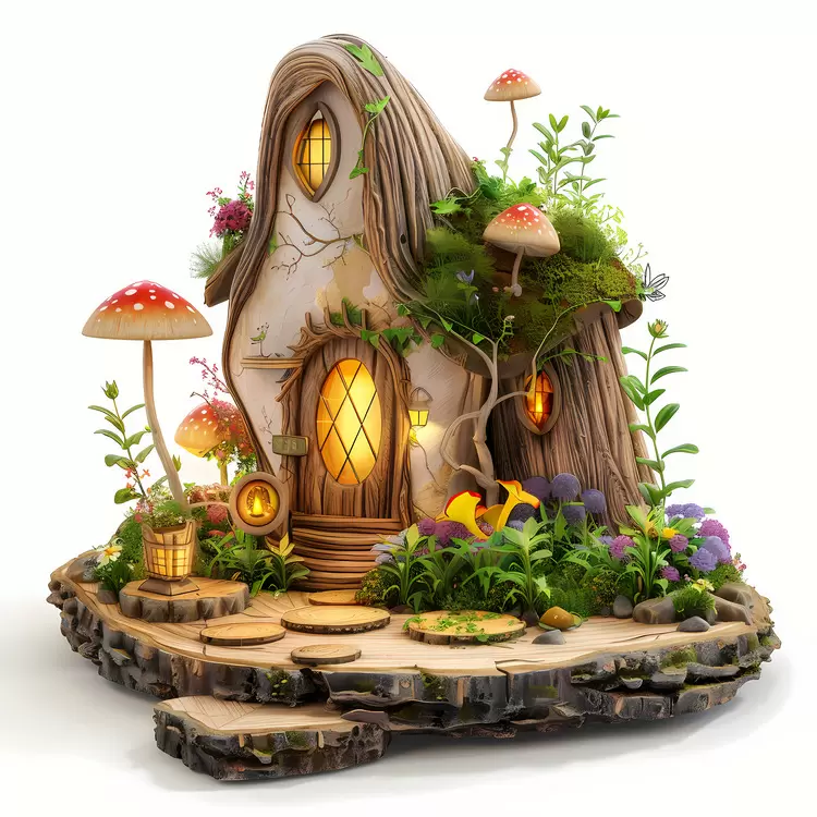 natural earthy magical gnome Fairy Garden