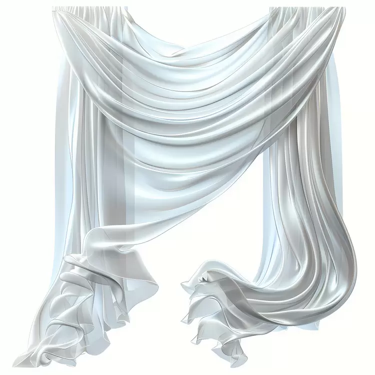 Dainty Ruffled Wavy Sheer Curtains