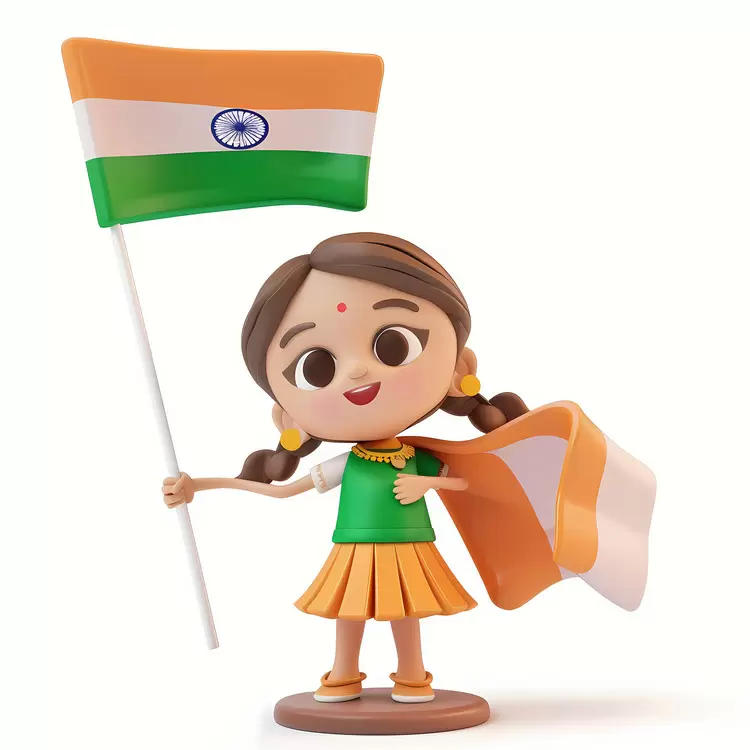 Hindu Flag Republic of India Flag Illustration Indian Independence Day Indian Flag for Kids