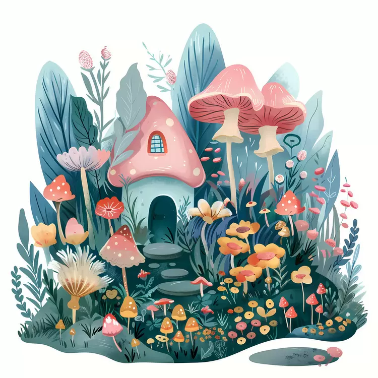 mushrooms wizard fairy tale mystical