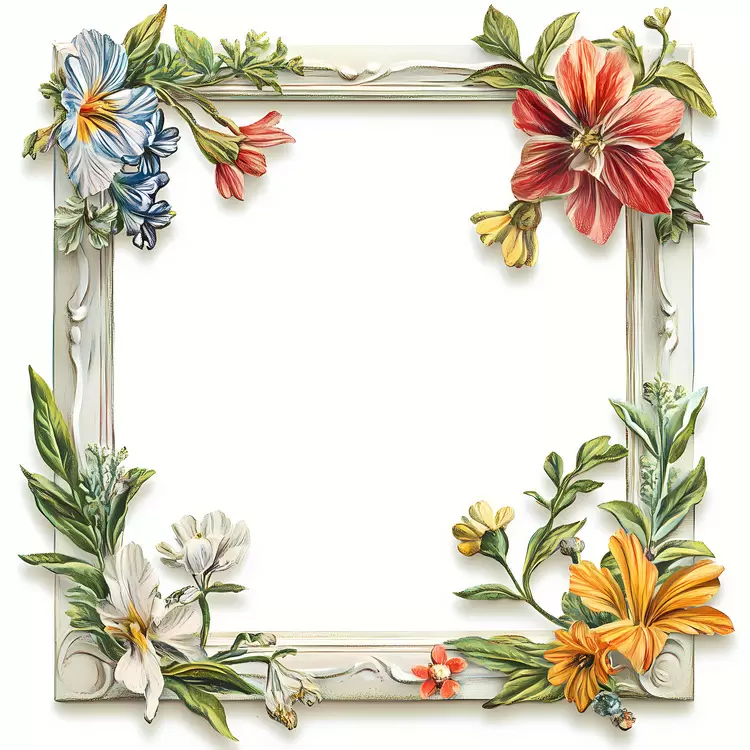 floral colorful petals botanicals leaves