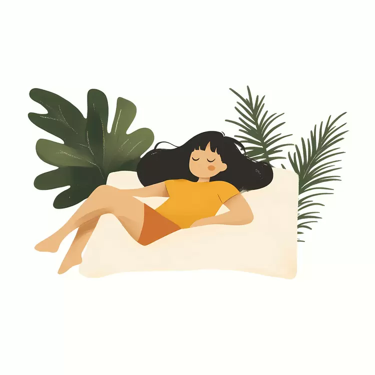 Pillow Sleeping Woman Lazy Day
