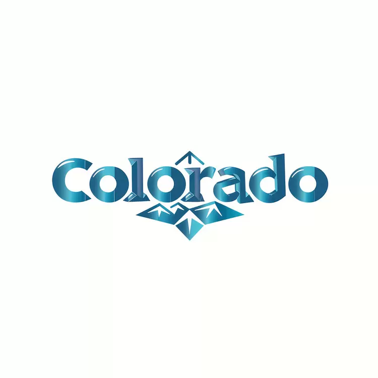 Colorado blue frost mountains abstract