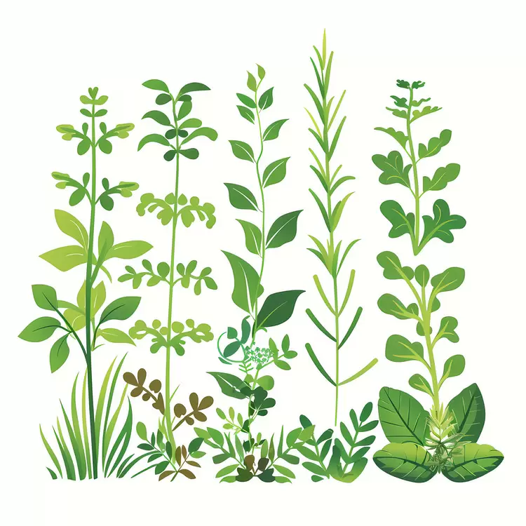 Green leaves Vegetables Fresh greens Herbs Foliage