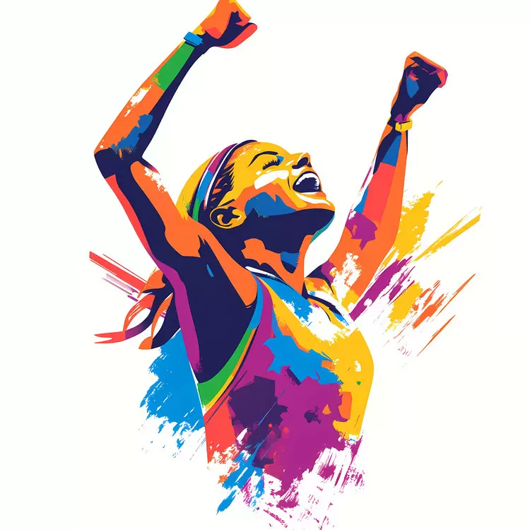 exuberant triumphant celebratory emotional Colorful