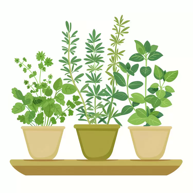 Cooking ingredients Herb garden Green plants Fresh ingredients Flavorful spices