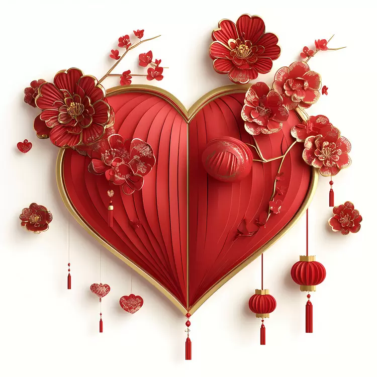 decoration red paper cut ornaments chinese new year