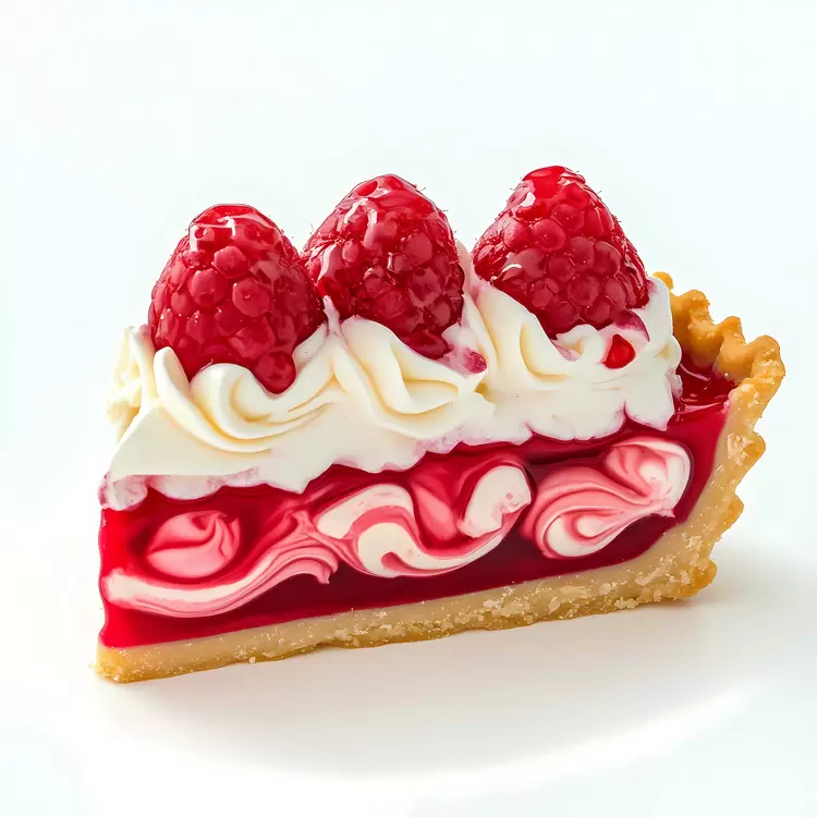 berry dessert red raspberry pie fruit filled dessert baked treat white whipped cream on top of raspberry pie