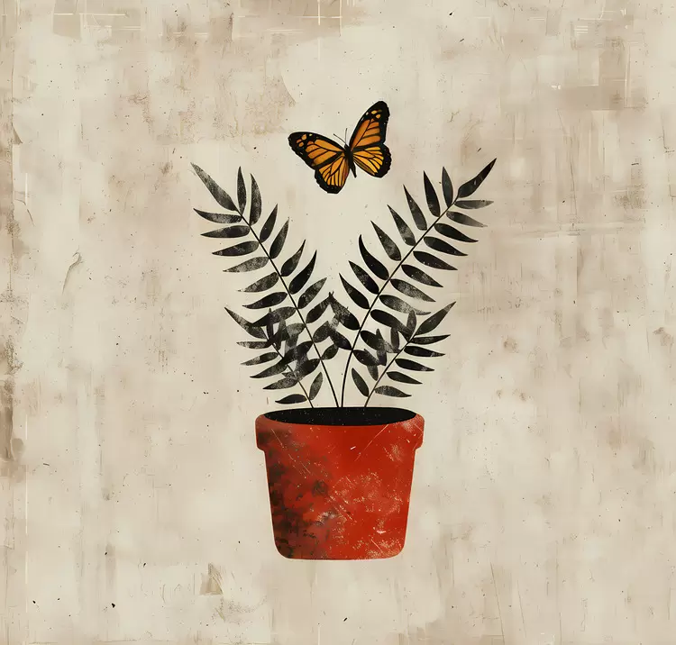 Butterfly Outdoor Brown paper indoor plant Foliage