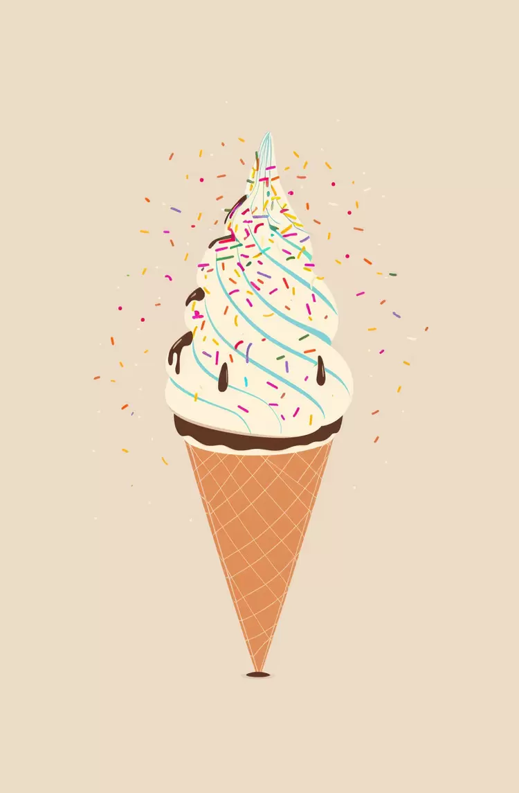 Cones Summer Flavored ice cream cone Dessert