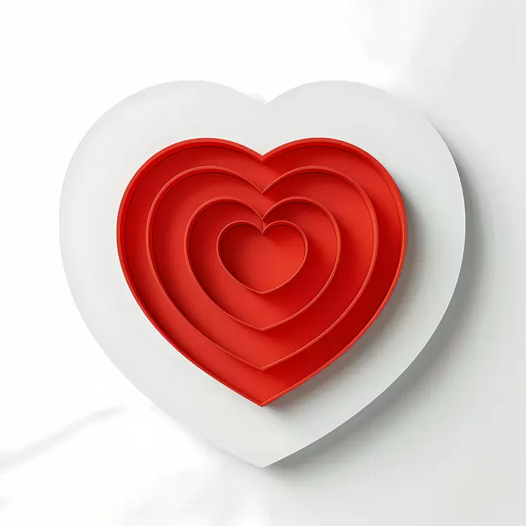 Paper cut out Valentine's Day card Love Cut paper