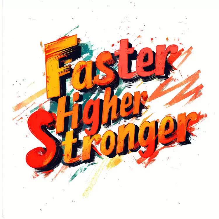 empowerment inspiration perseverance Faster Higher Stronger ambition