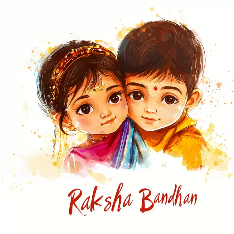 Indian Culture Artwork Family Watercolor Face