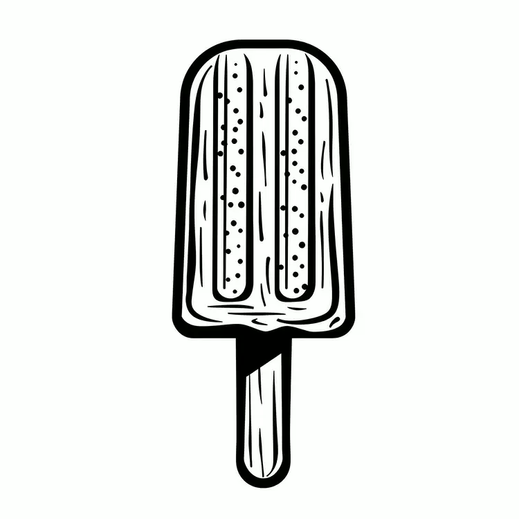 Popsicle summer theme Iconic White background