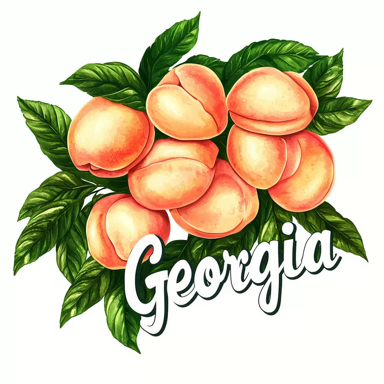 Appetizing Nutritious Branches Fruit Peaches