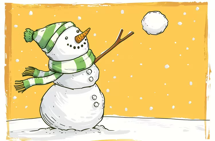 snowman cute ice holiday