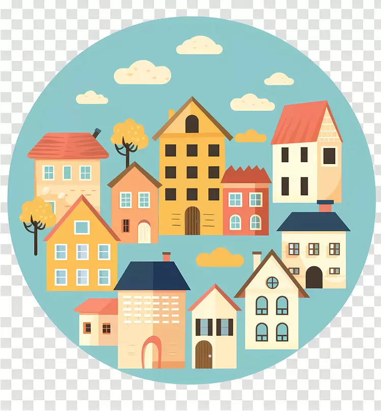 Community Houses Town Planning Neighborhood