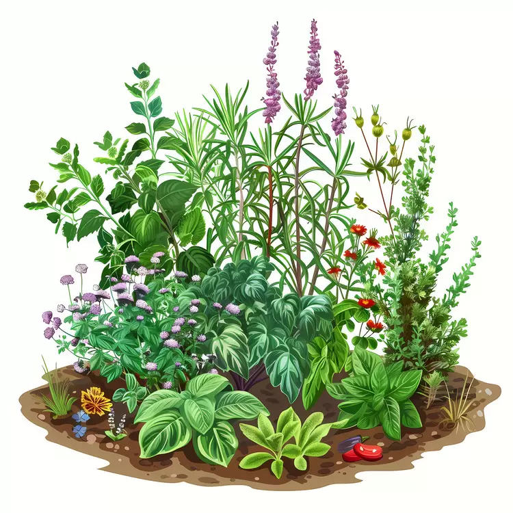 gardening herbs foliage bushes weeds
