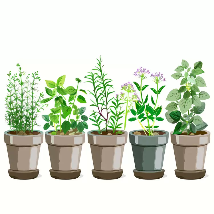 plants greenery vegetation herbs growing