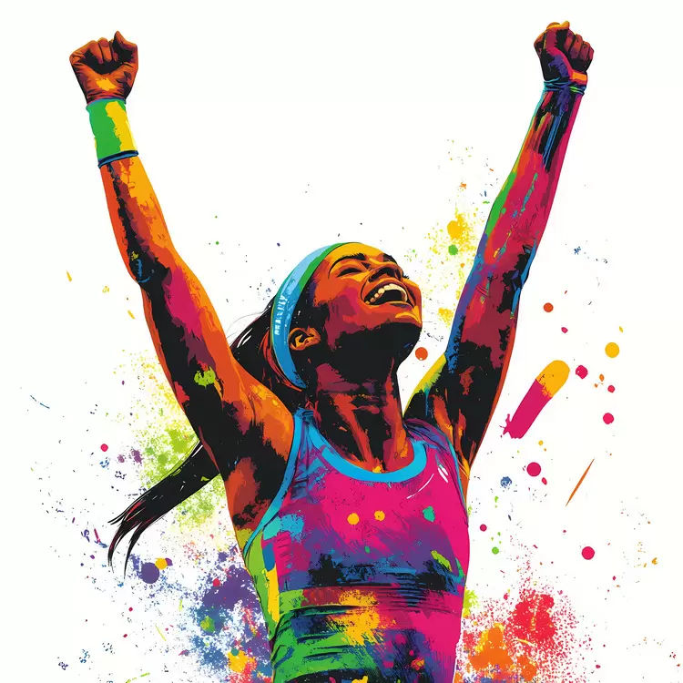 energetic paint splatters active passionate celebration