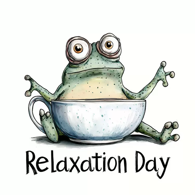 frog peaceful cozy relaxation cup