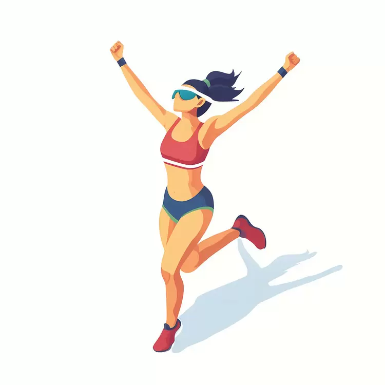 athlete in action fit and active female running woman woman in motion energetic woman