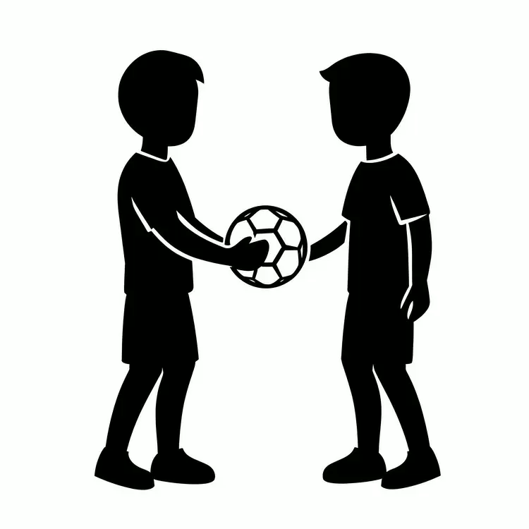 Shaking hands Sportsmanship Playing soccer Human interaction Silhouette