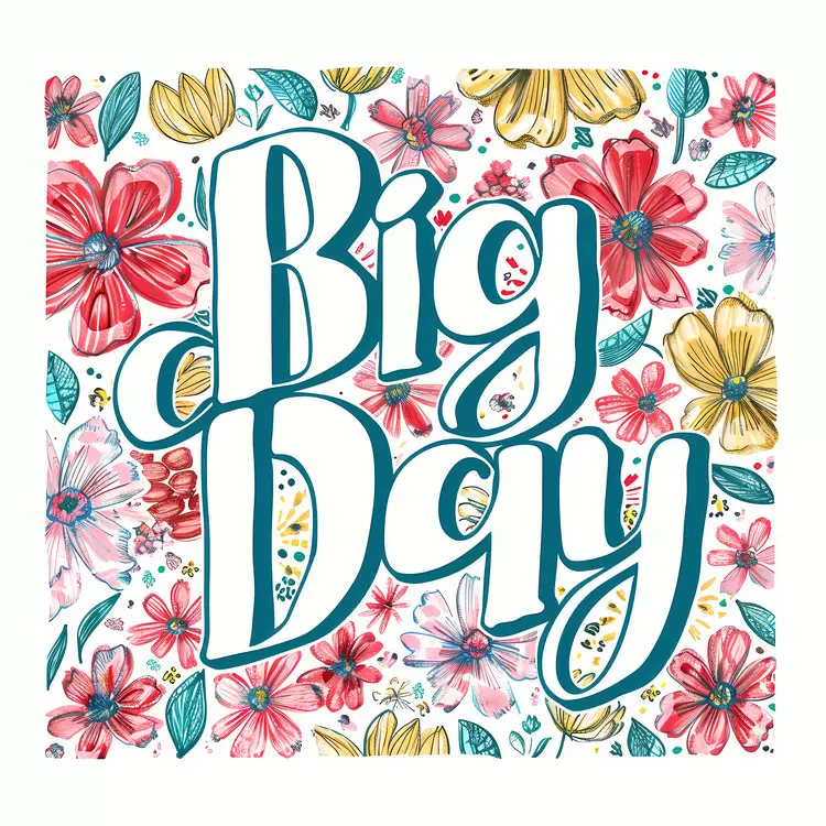 vibrant Big Day celebratory colorful