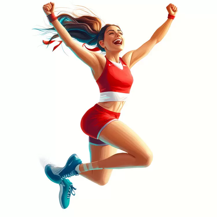 Red Outfit Action Activewear Running Athletics
