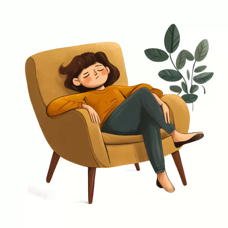 plant greenery sleeping chair lounge