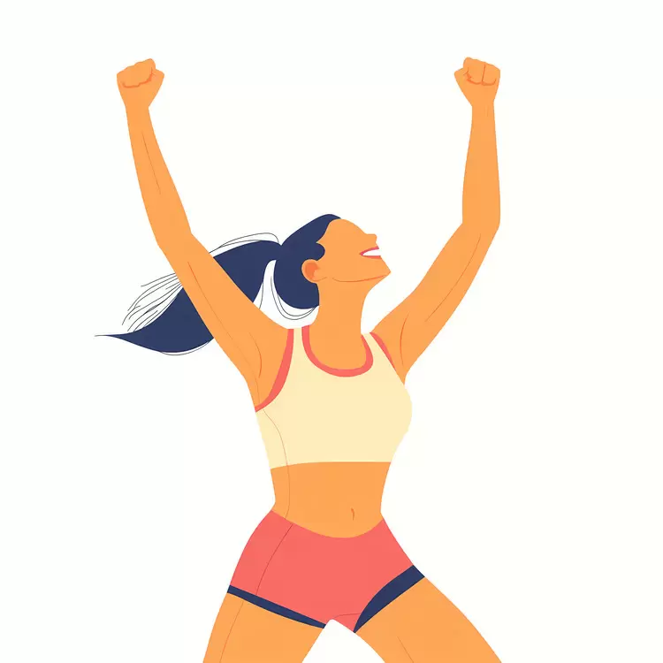 healthy happy strong victorious winner